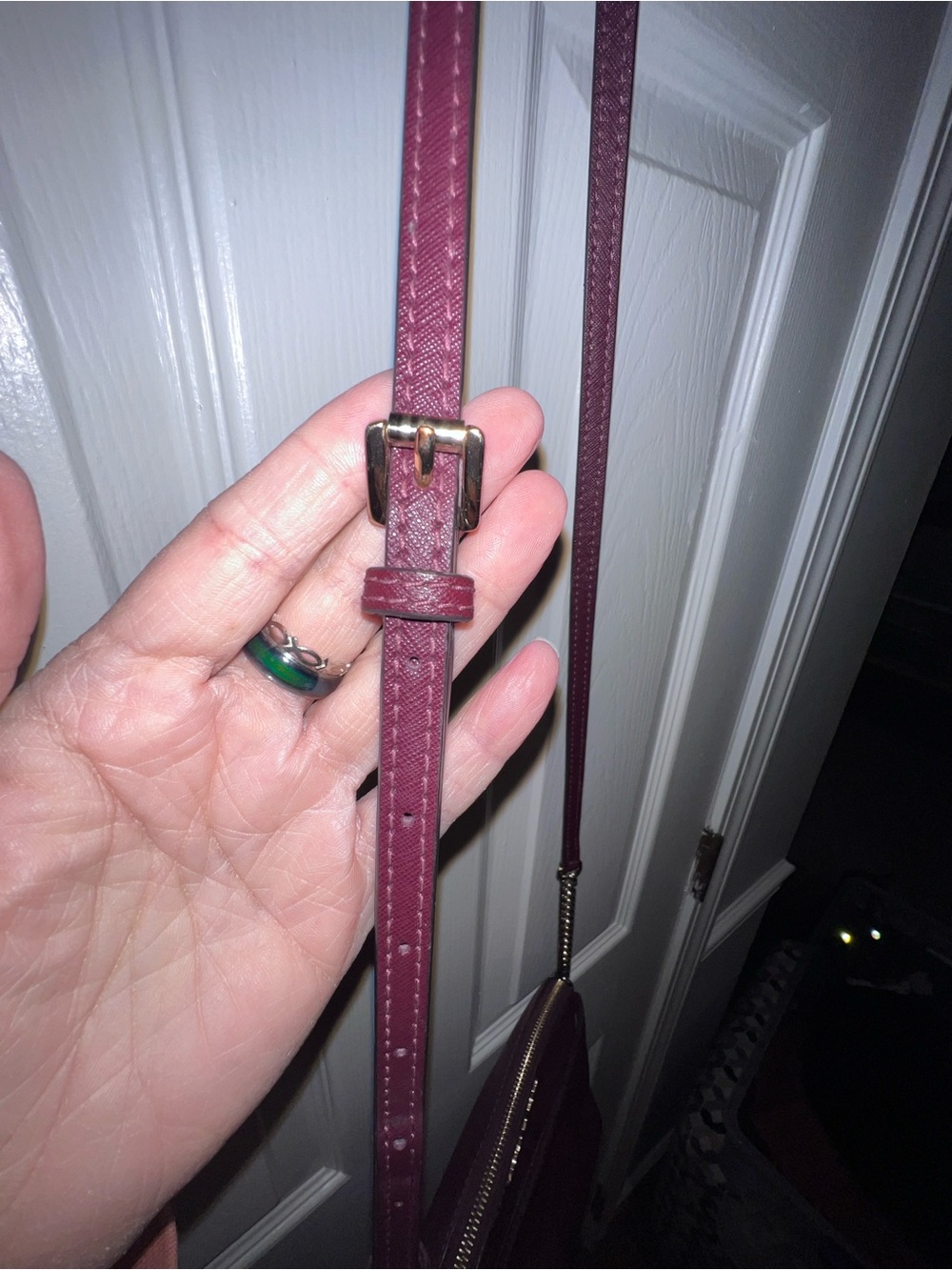 Michael Kors Jet Set Travel Saffiano Leather Dome Crossbody Burgundy - Picture 6 of 14